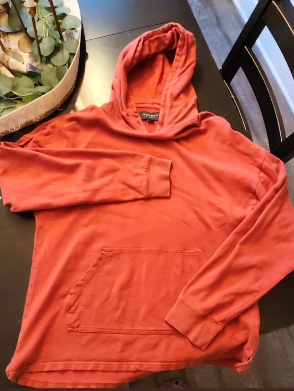 PacSun Oversized Hooded Sweatshirt - Rust/Burnt Orange